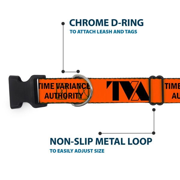 Plastic Clip Collar - Loki Series TVA TIME VARIANCE AUTHORITY Text Orange Black For Cheap - Image 5