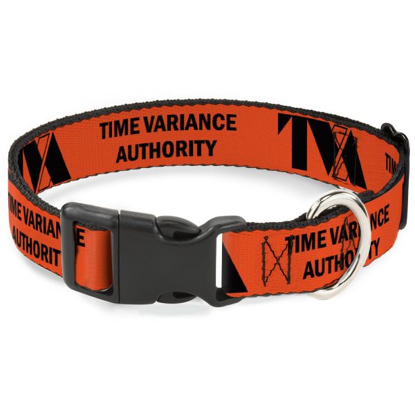 Plastic Clip Collar - Loki Series TVA TIME VARIANCE AUTHORITY Text Orange Black For Cheap